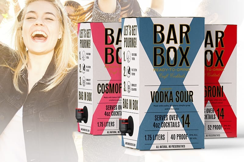 BarBox Negroni, Vodka Sour, and Cosmopolitan